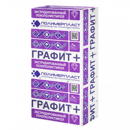 Экструдированный пенополистирол ГРАФИТ+ ЭПС 35 1180х580х30 мм (14 шт/упак, 0,2874 м3/упак, 9,6 м2/упак), упак